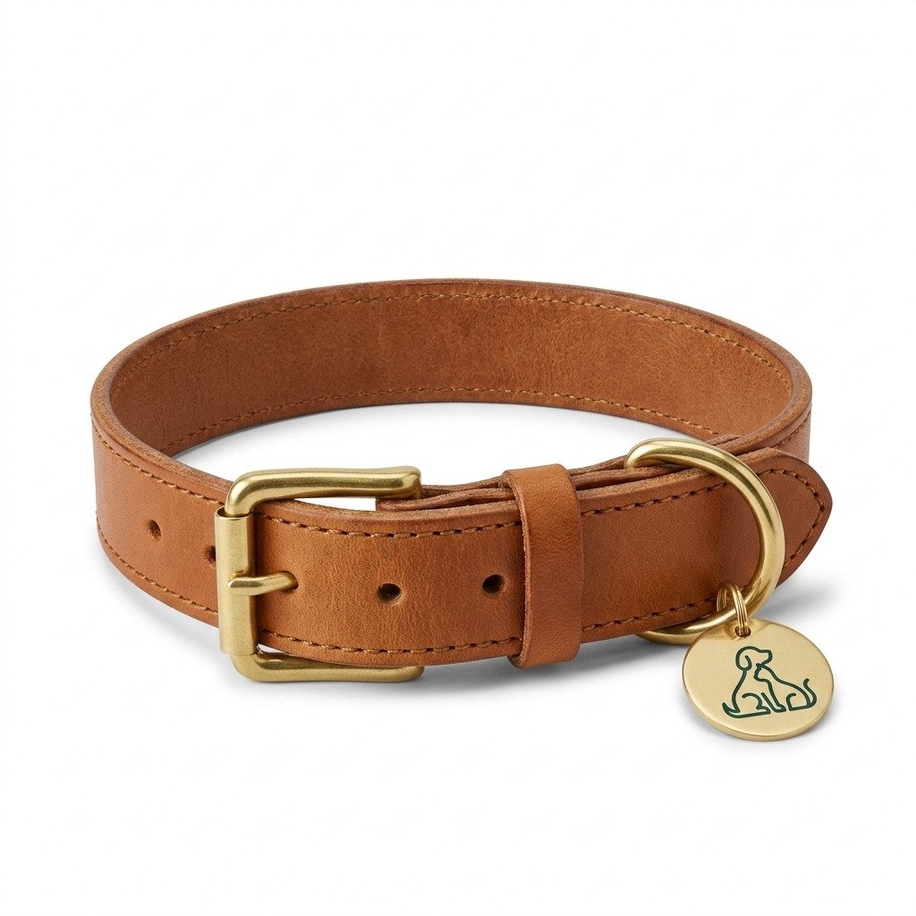 Full-Grain Leather Dog Collar — Solas Pet Co.